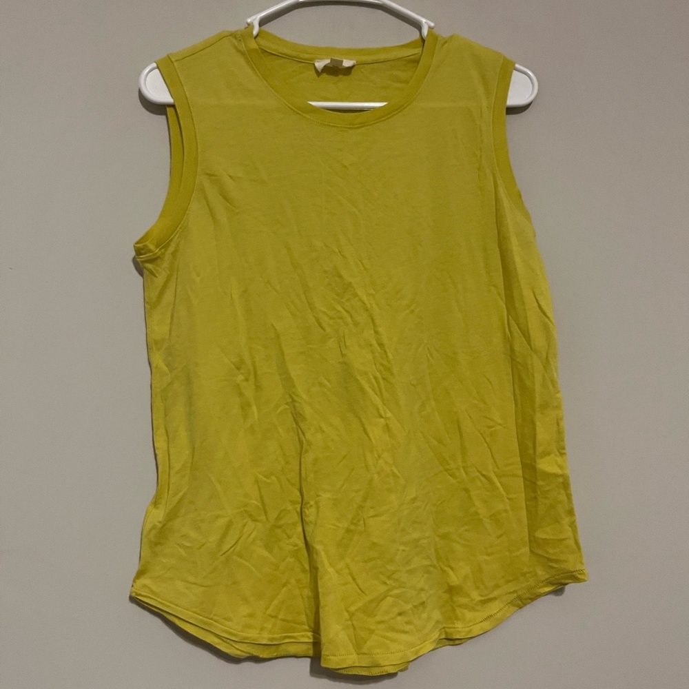 Ag Adriano Goldschmied Sleeveless Mustard Yellow Tank Top Size S